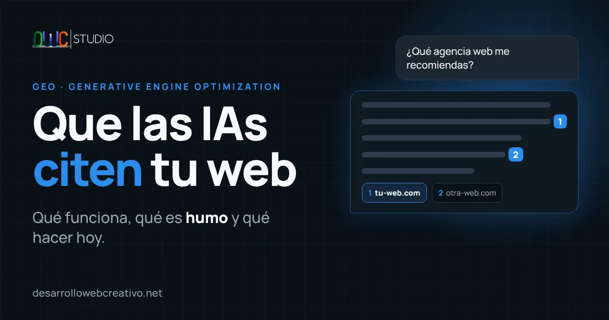 GEO: cómo hacer que las IAs citen tu web (y qué es humo)